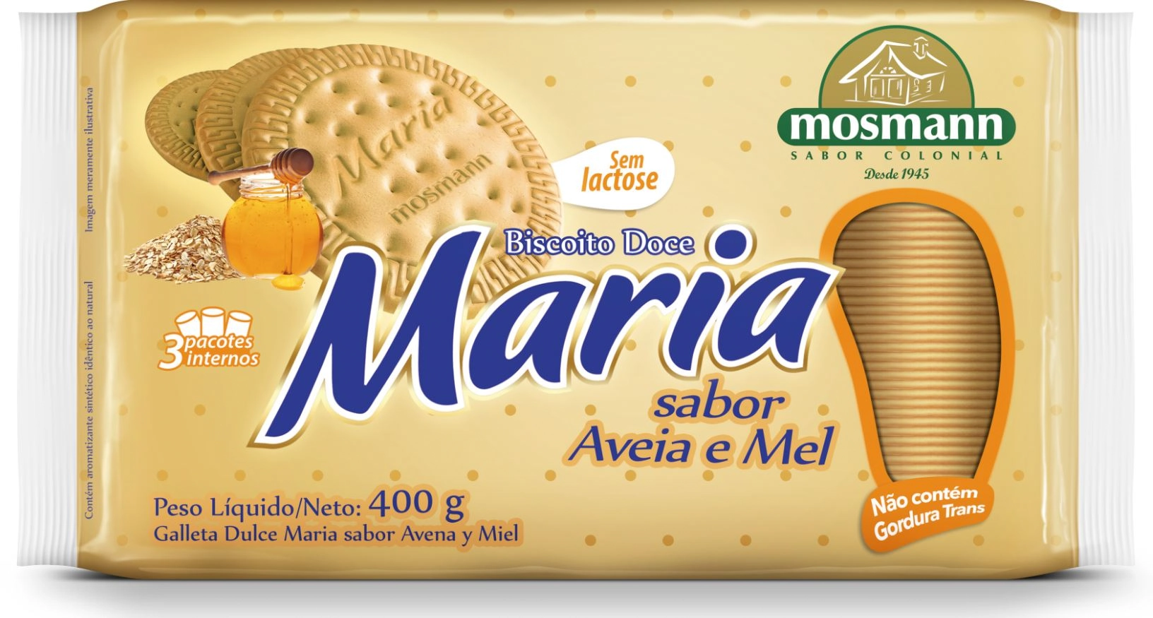 Bisc Maria Mosmann Avei Mel 400g
