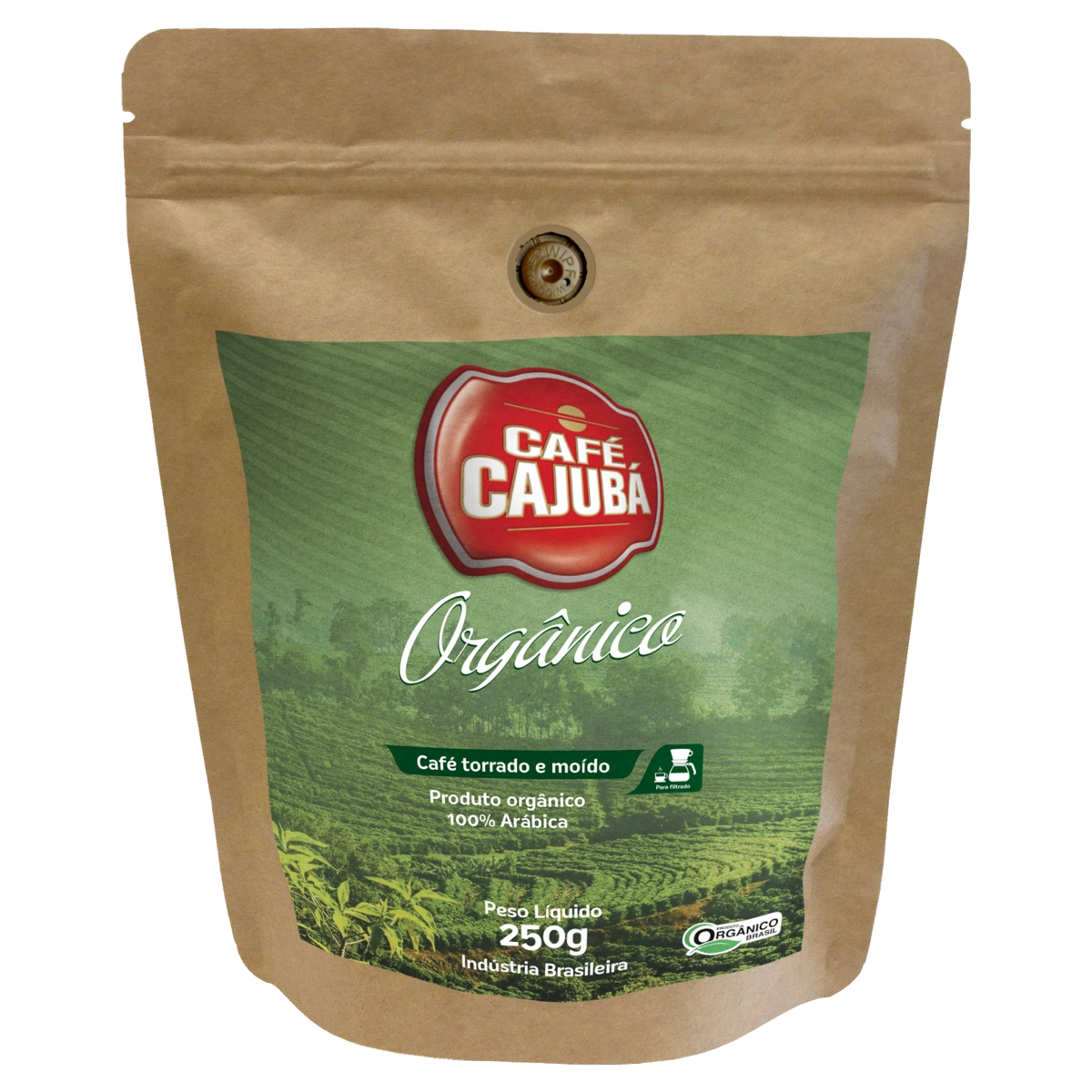 Café Torrado E Moído Orgânico Cajubá Sachê 250g
