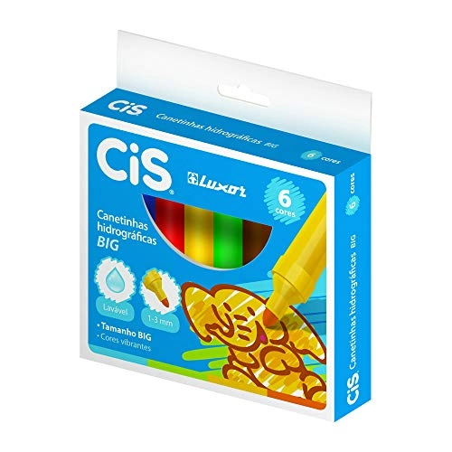 Canetinha Hidrografica Cis C/6 Cores Jumbo