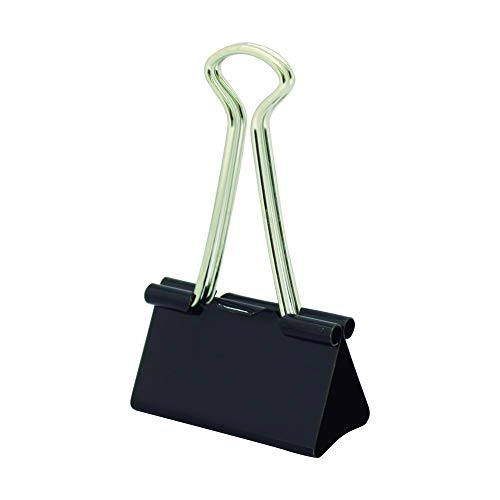 Prendedor De Papel Preto 51mm 12 Unidades Cis