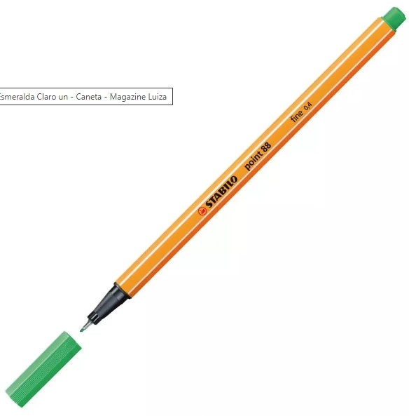 Caneta Stabilo Point 88/16 Fine 0.4 Verde Esmeralda