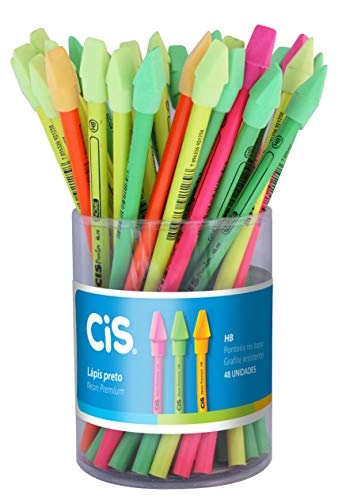 Lapis Grafite Cis Preto Hb Neon