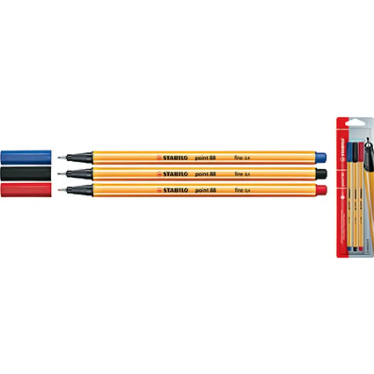 Caneta Point 88 Com 3 Cores STABILO