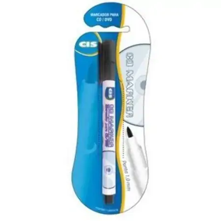 Cis Cd Marker Marcador Permanente Preta 1 Unidade