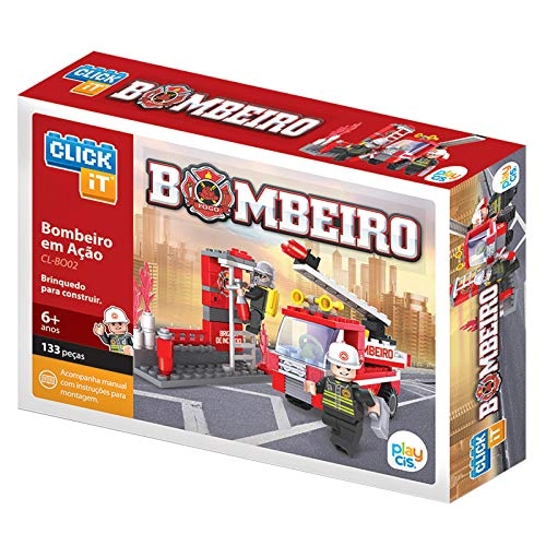 Brinq Click It Bombeiro Acao 133 Pcs