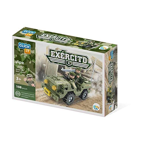 Blocos De Montar Jipe Exercito 108pcs