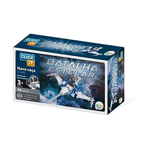 Brinq Click It Nave Batalha Estelar 58 Pcs