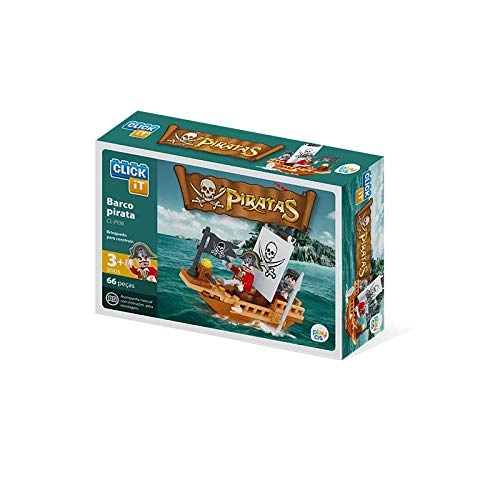 Brinq Click It Barco Pirata 66 Pcs