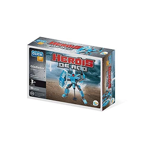 Brinq Click It Gladiador Heroi De Aco 86 Pcs