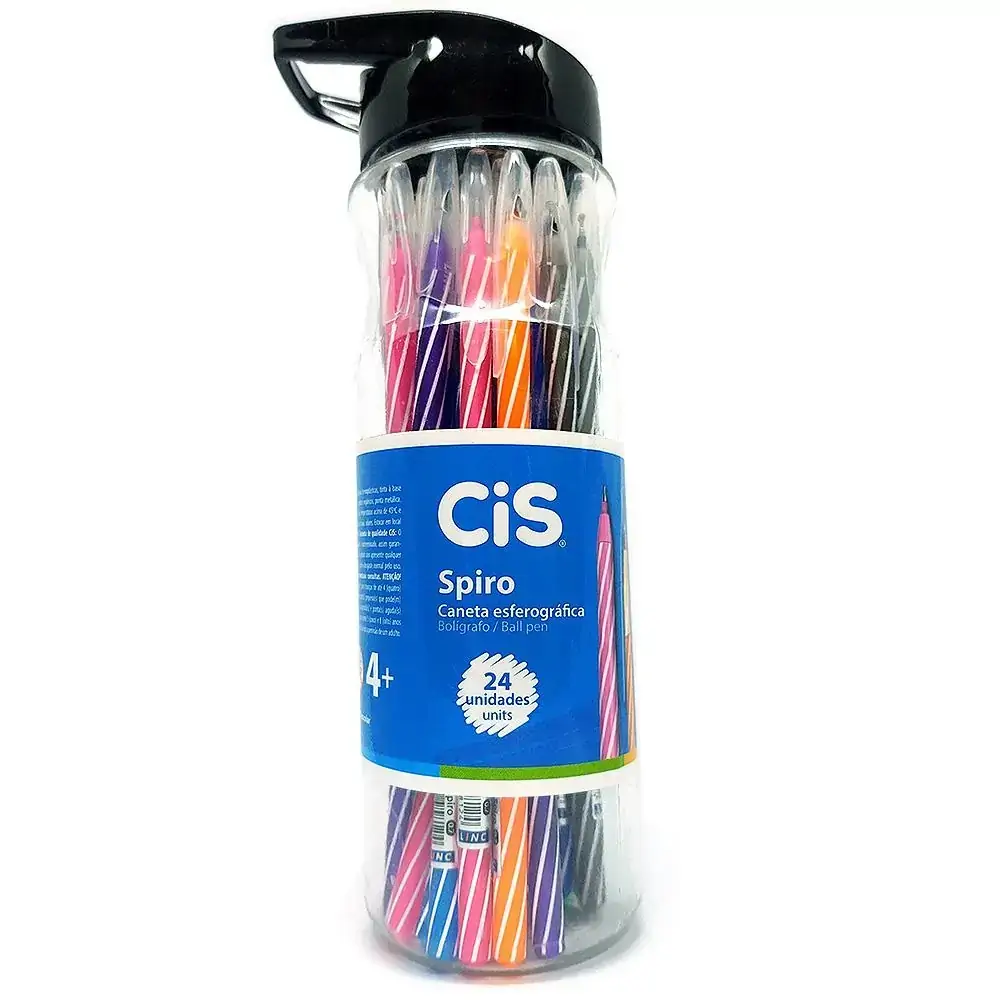 Caneta Esferografica Cis Spiro 0,7mm Cores Sertic