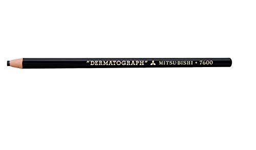 Lápis Dermatográfico Mitsubishi 7600 Preto 12 Unidades