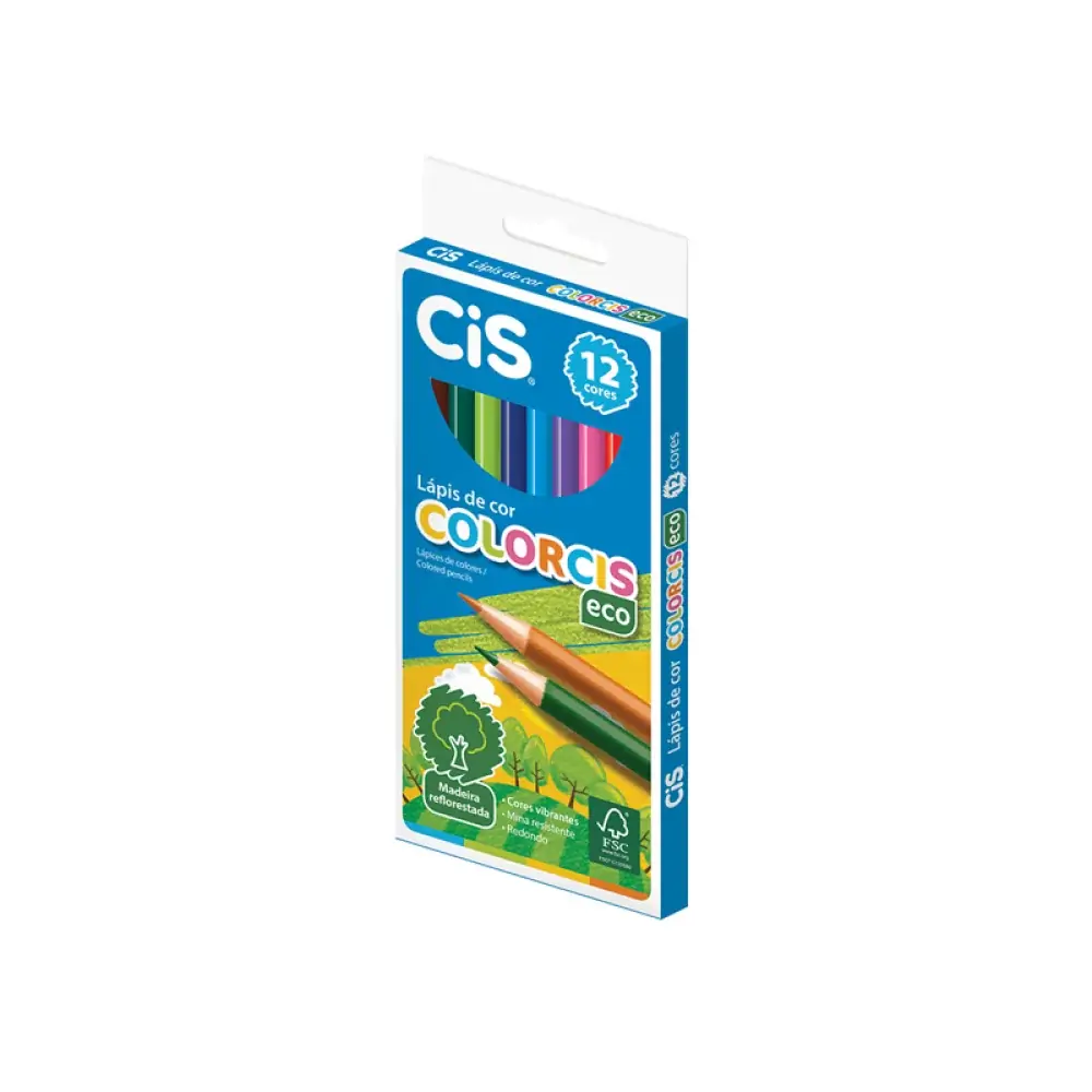Lapis De Cor Cis Plastic C/12 Cores 44.8800