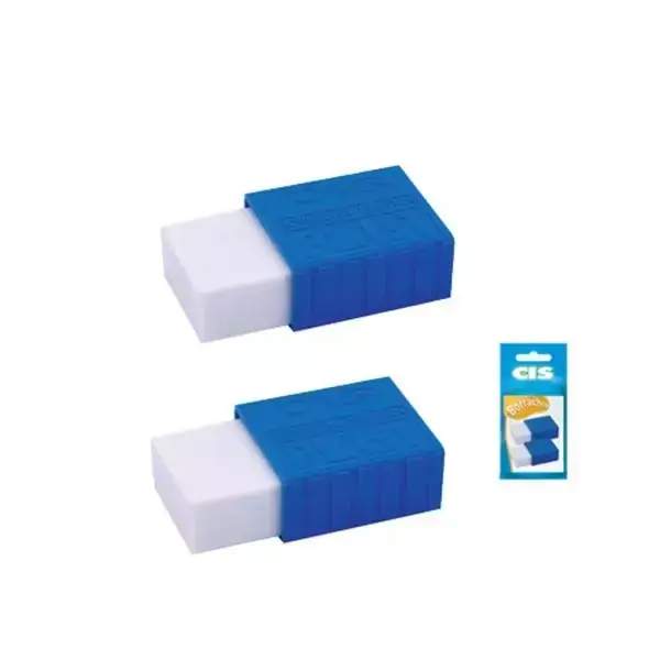 Kit c/ 2 Borracha Escolar Branca c/ Capa 4 Cm Cis, Sertic 4781 - 144892