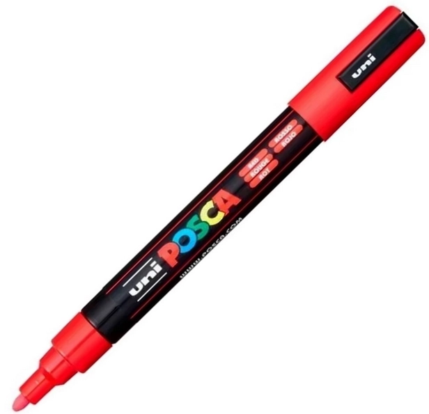 Caneta Posca 5m Vermelho Sertic Bt