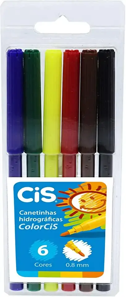 Canetinha Hidrogrfica Cis C/6 Cores 44
