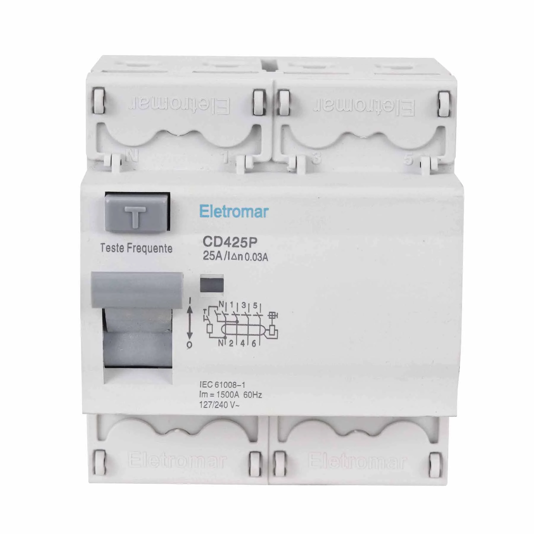 Disjuntor DR Tetrapolar 25A 30mA Eletromar