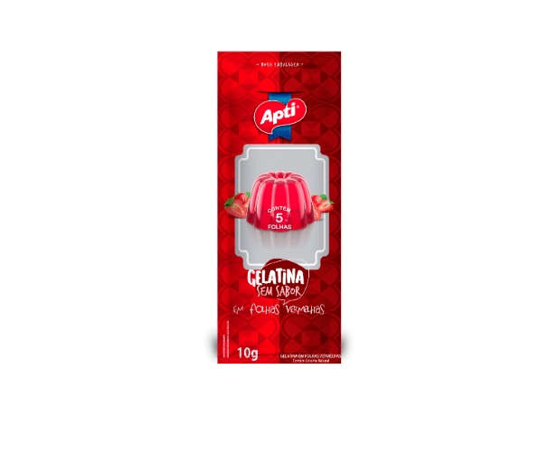 Gelatina Sem Sabor Folhas Vermelhas Apti