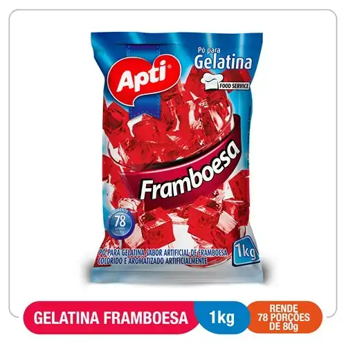 Gelatina Apti 1kg Framboesa
