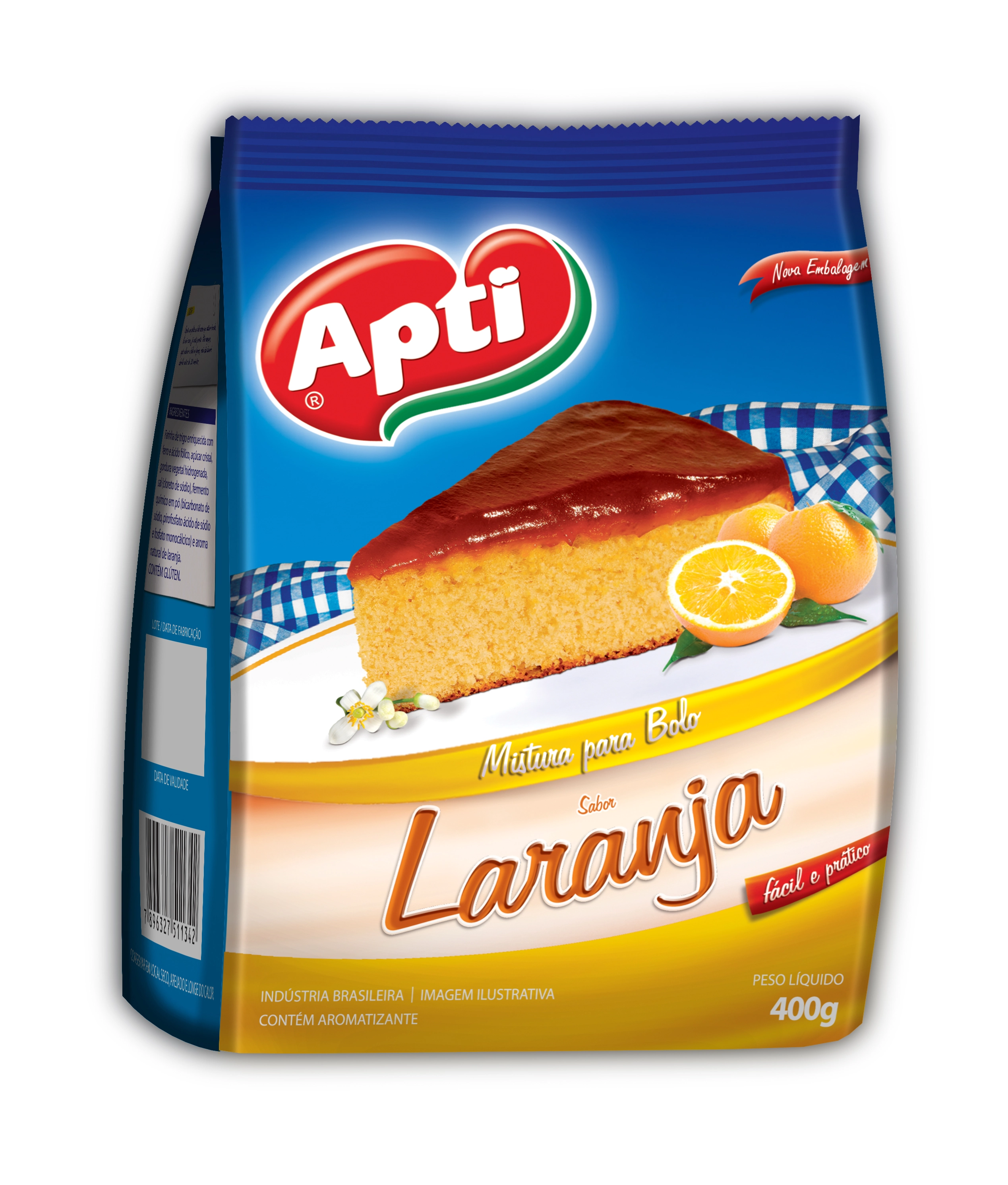 Bolo Apti Laranja Caixa