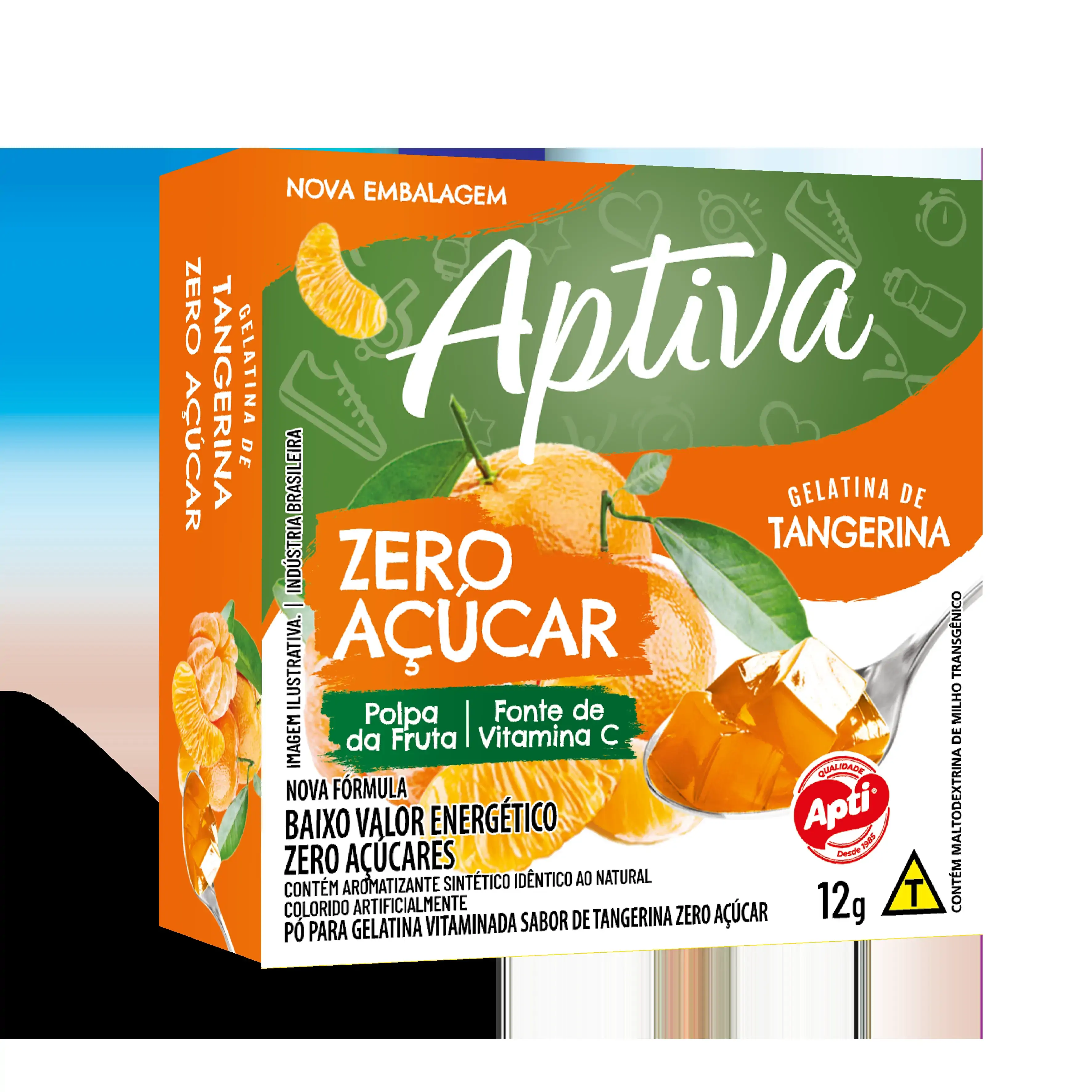 Gelatina Apti Zero Tangerina 12g