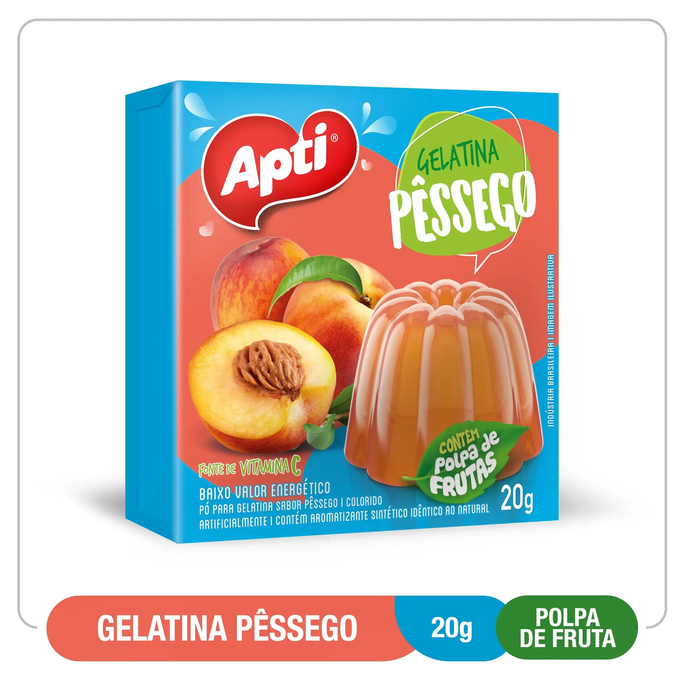 Gelatina Apti Vit 20g Pessego