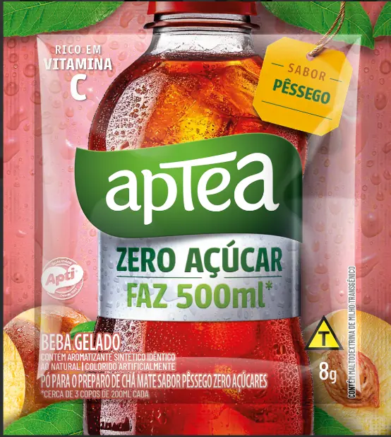 Ref Cha Aptea 8g Zero Acuc Pessego