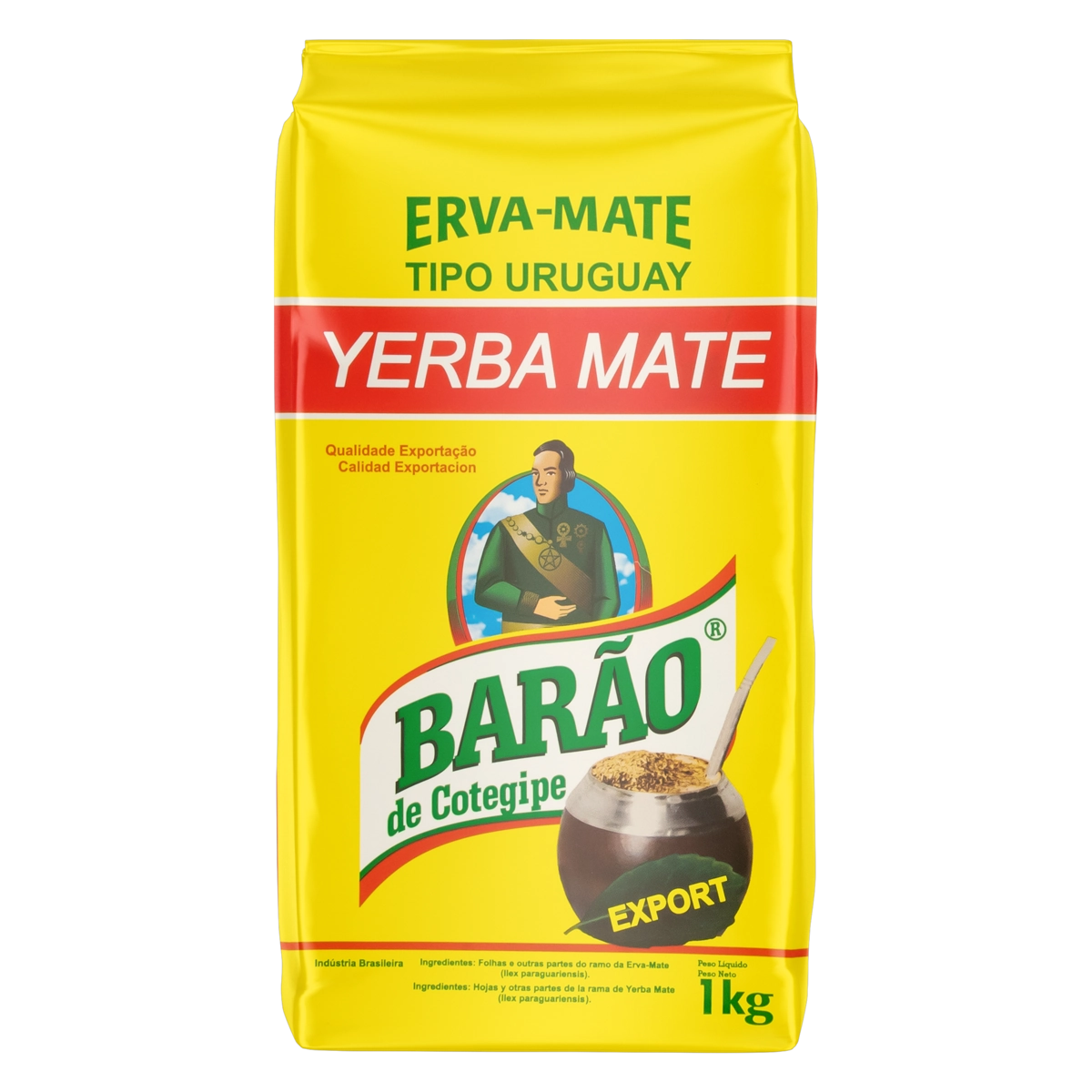 Erva Mate Uruguay Export Barão De Cotegipe Pacote 1kg