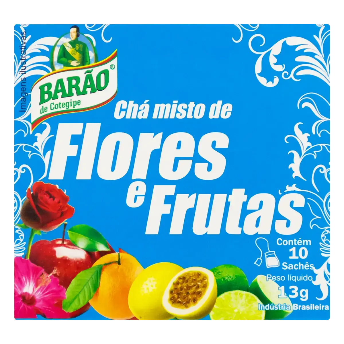 Chá Flores E Frutas Barão De Cotegipe Caixa 13g 10 Unidades