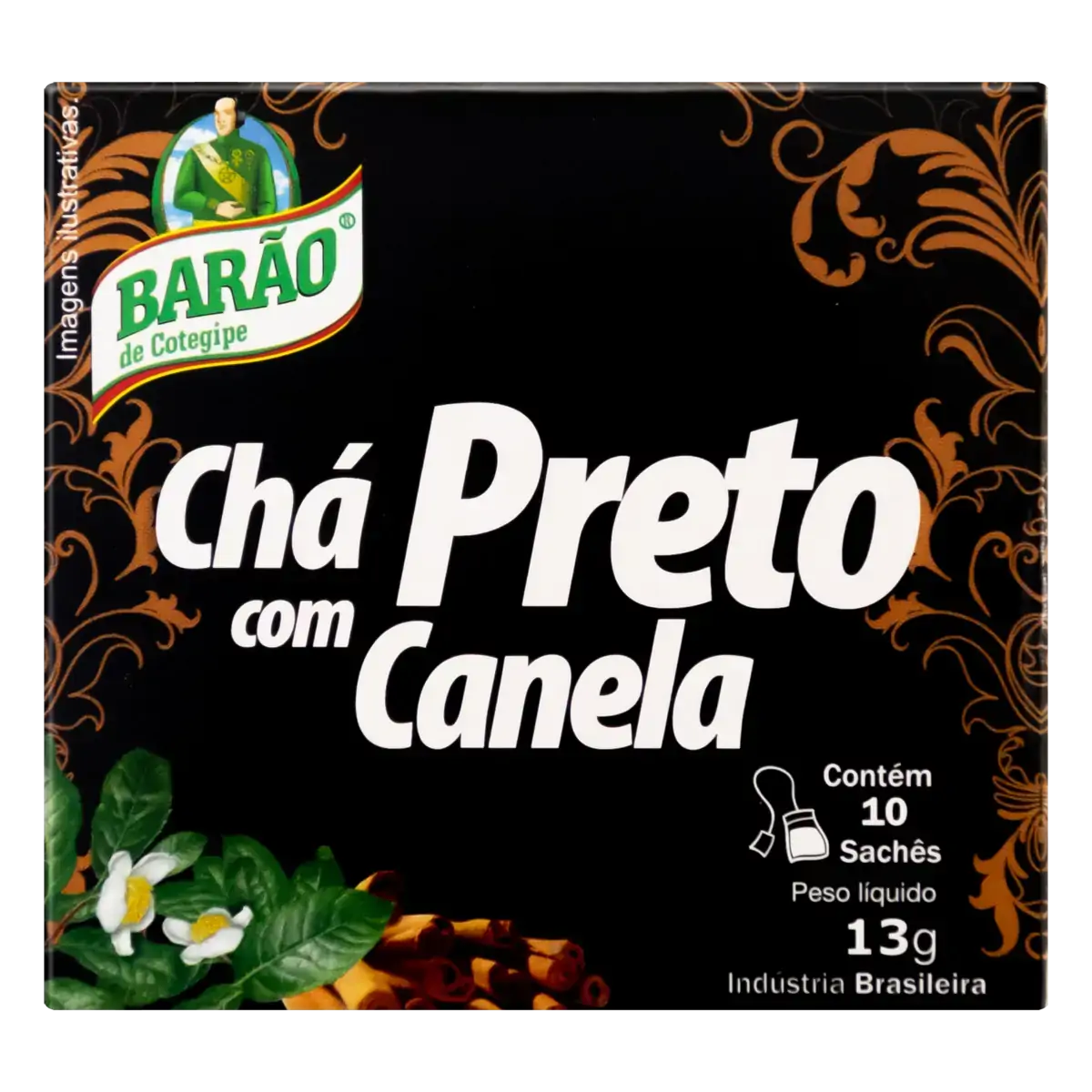 Chá Preto Canela Barão De Cotegipe Caixa 13g 10 Unidades