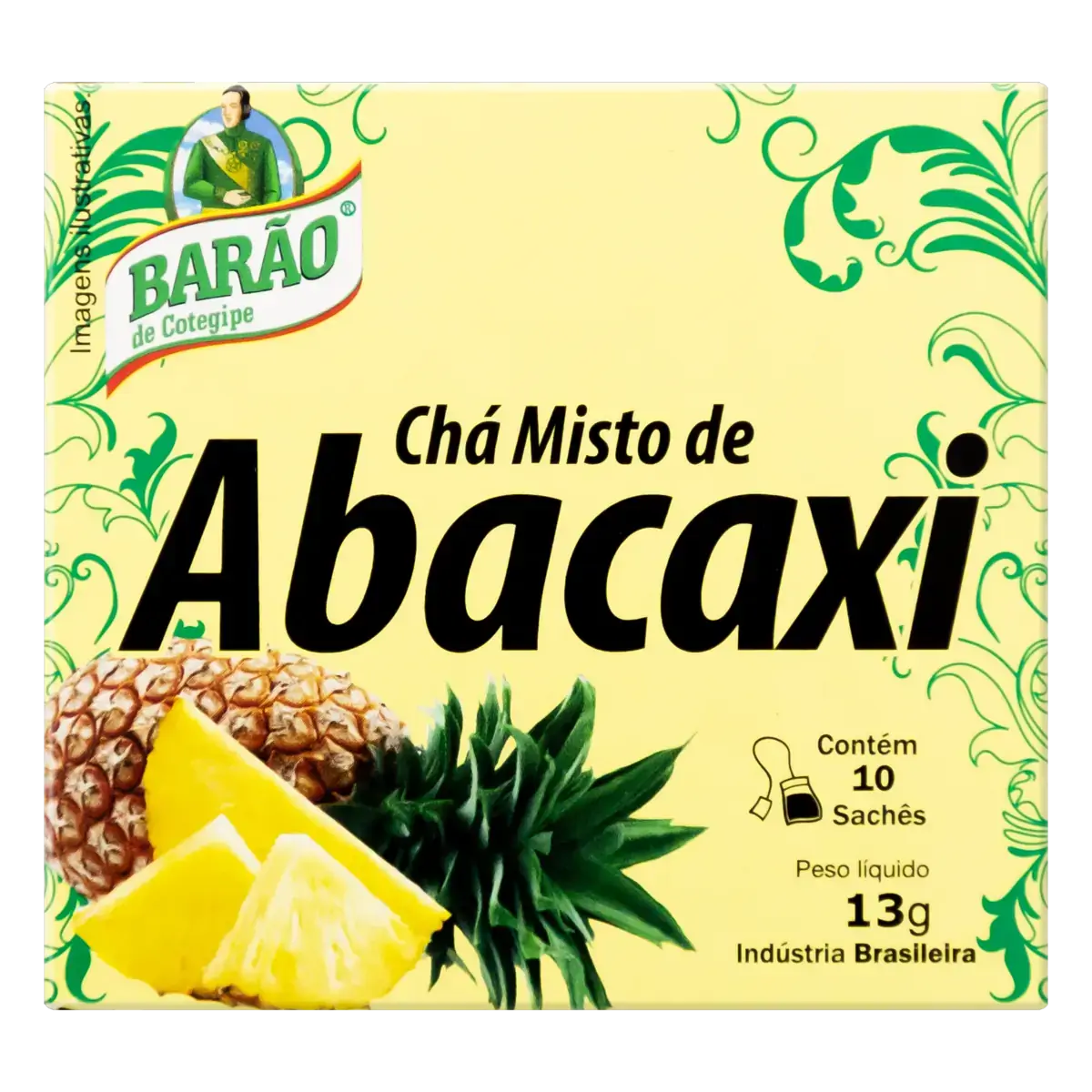Chá Abacaxi Barão De Cotegipe Caixa 13g 10 Unidades