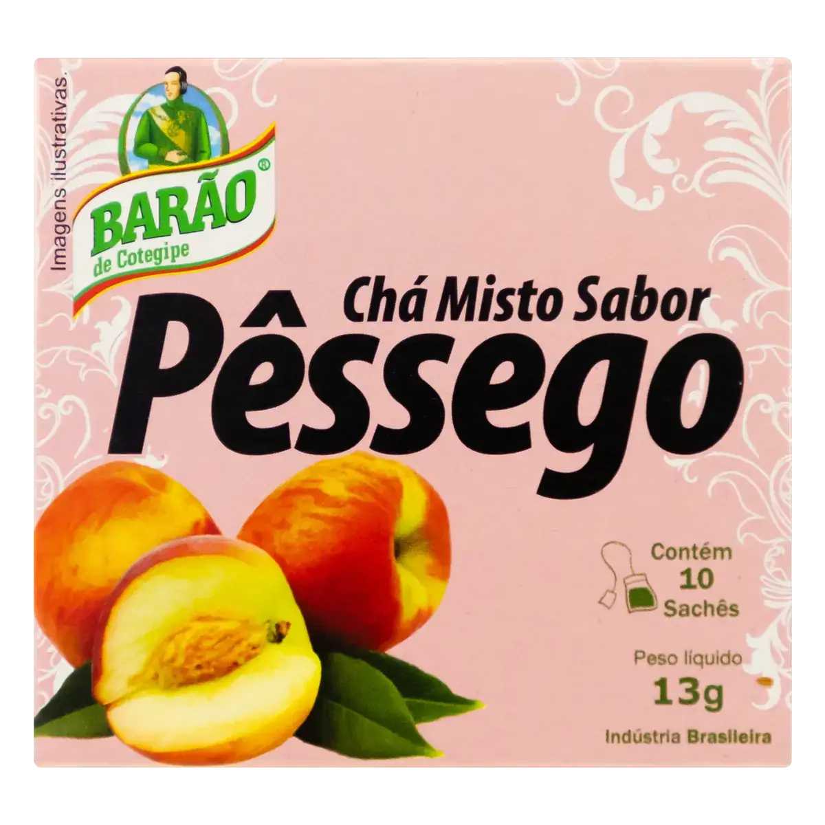 Chá Pêssego Barão De Cotegipe Caixa 13g 10 Unidades