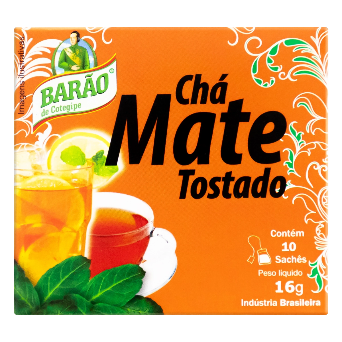 Chá Mate Tostado Barão De Cotegipe Caixa 16g 10 Unidades