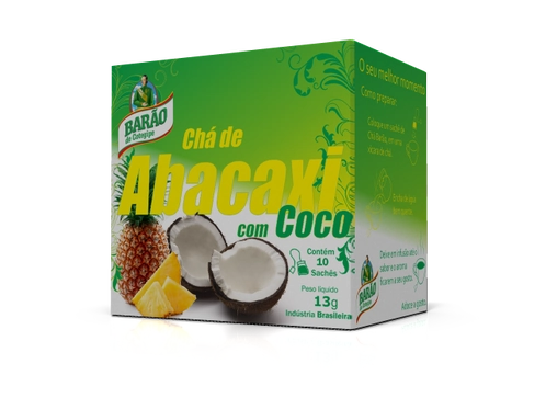 Cha Barao Abacaxi Com Coco C/10 Saches