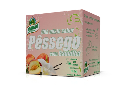 Cha Barao Pessego C/baunilha C/10 Saches