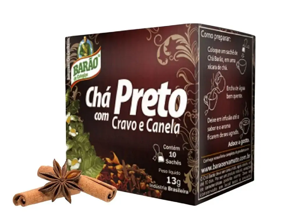 Chá Preto com Cravo e Canela Barão de Cotegipe 10 sachês 13g