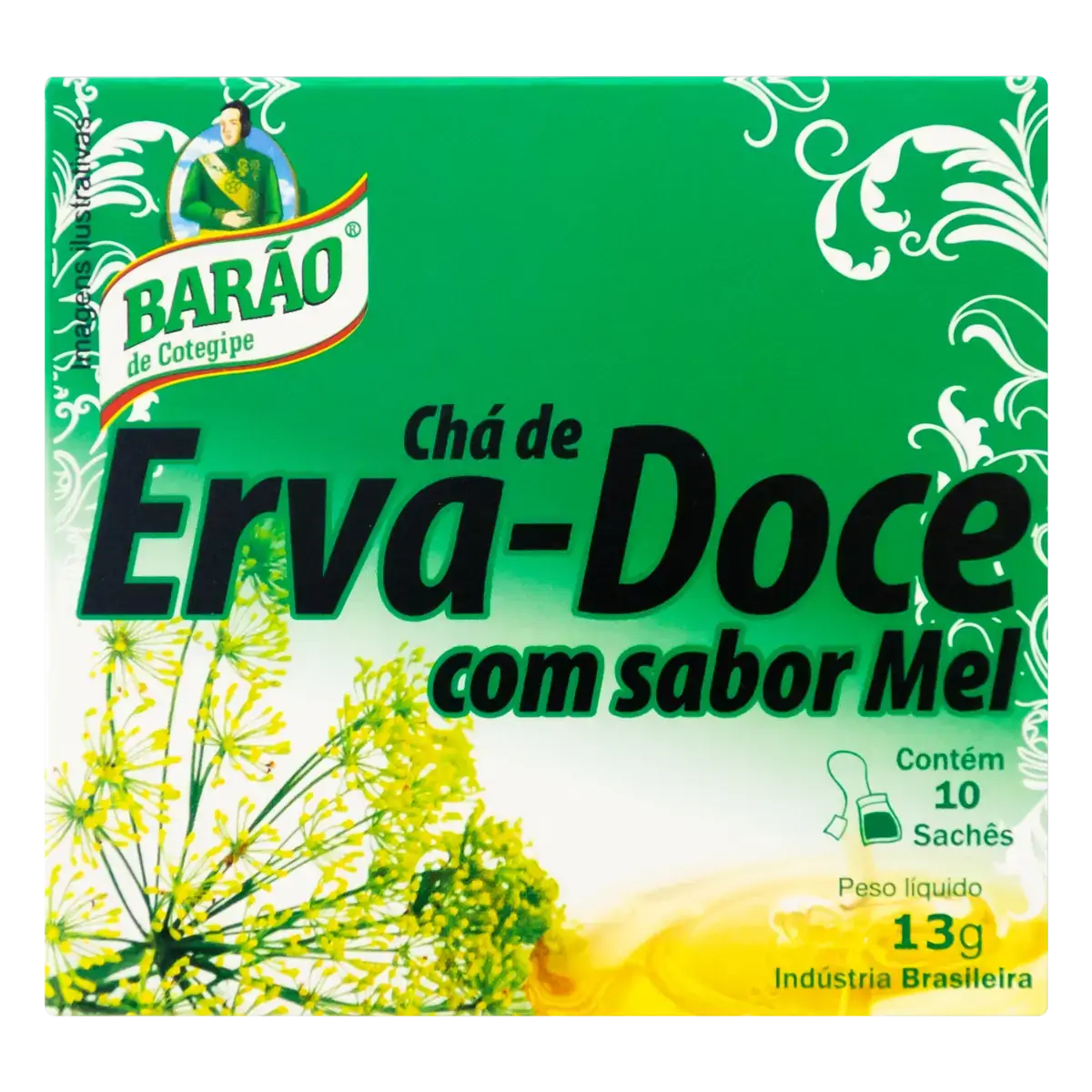 Chá Erva Doce E Mel Barão De Cotegipe Caixa 13g 10 Unidades