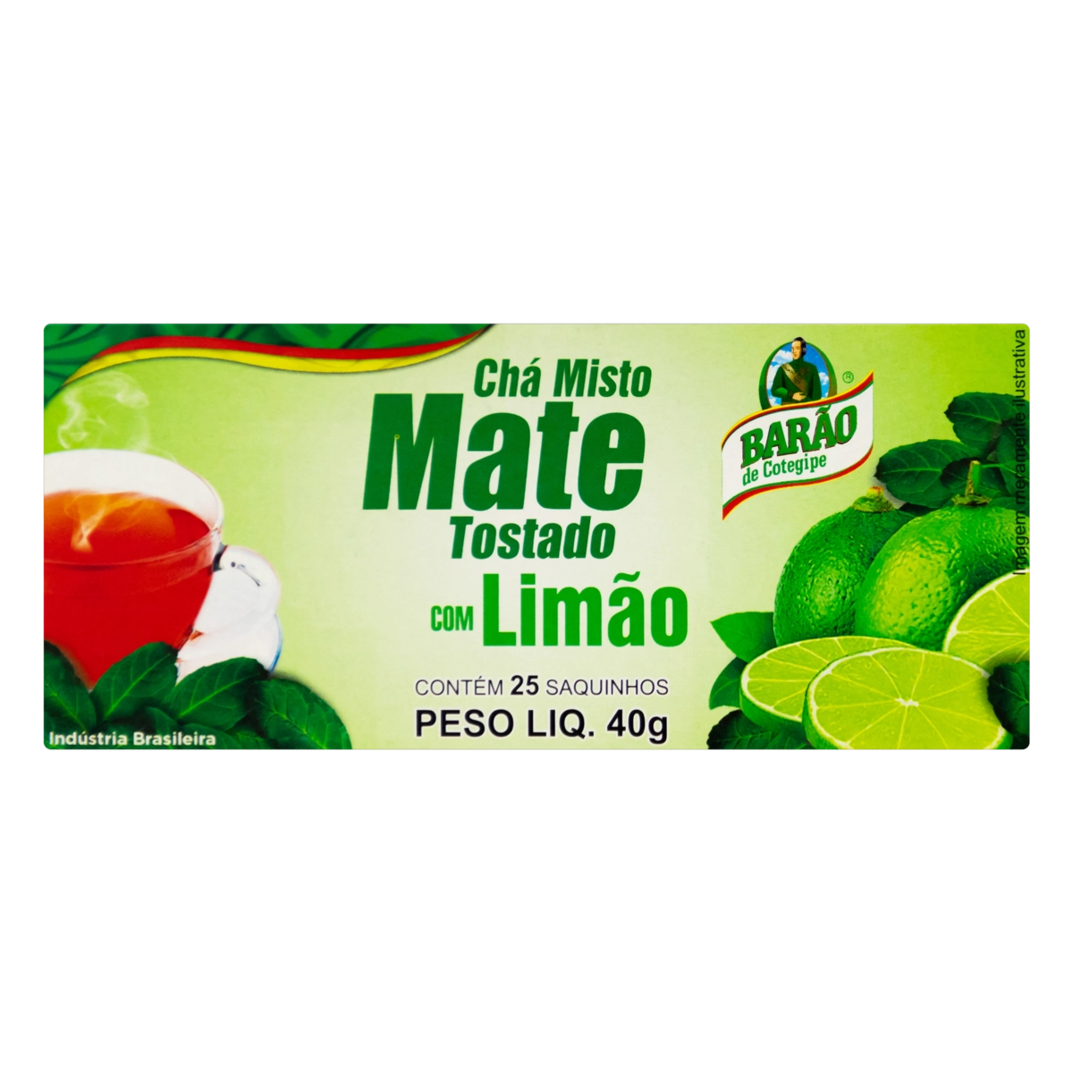 Chá Mate Tostado Limão Barão De Cotegipe Caixa 40g 25 Unidades