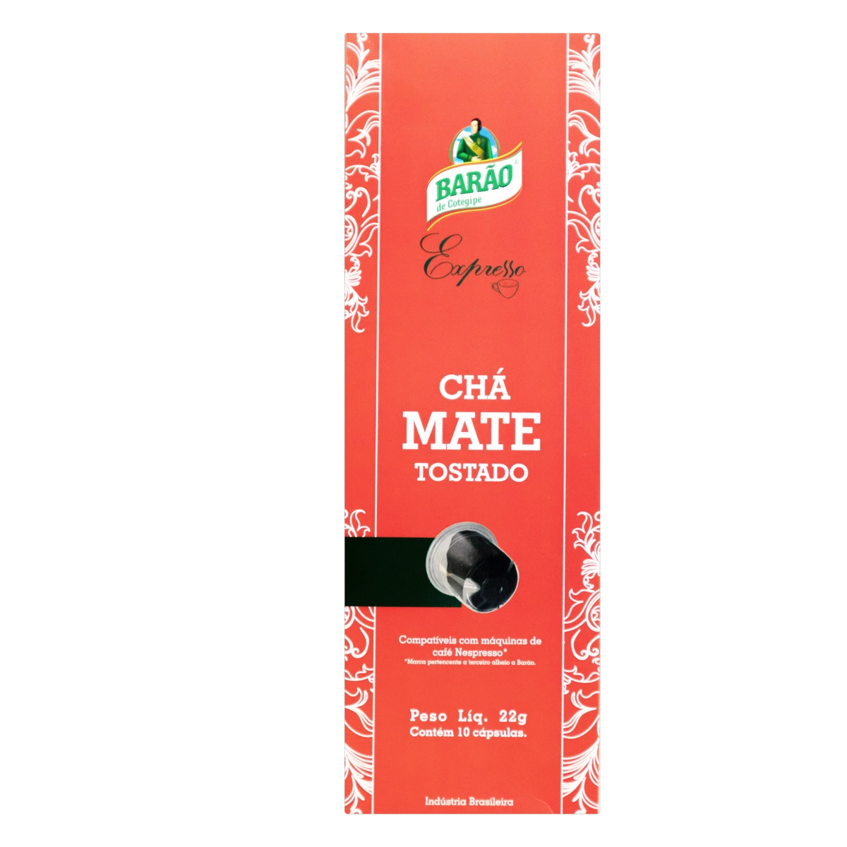 Chá Mate Tostado Cápsula Barão Expresso 10 cápsulas 22g