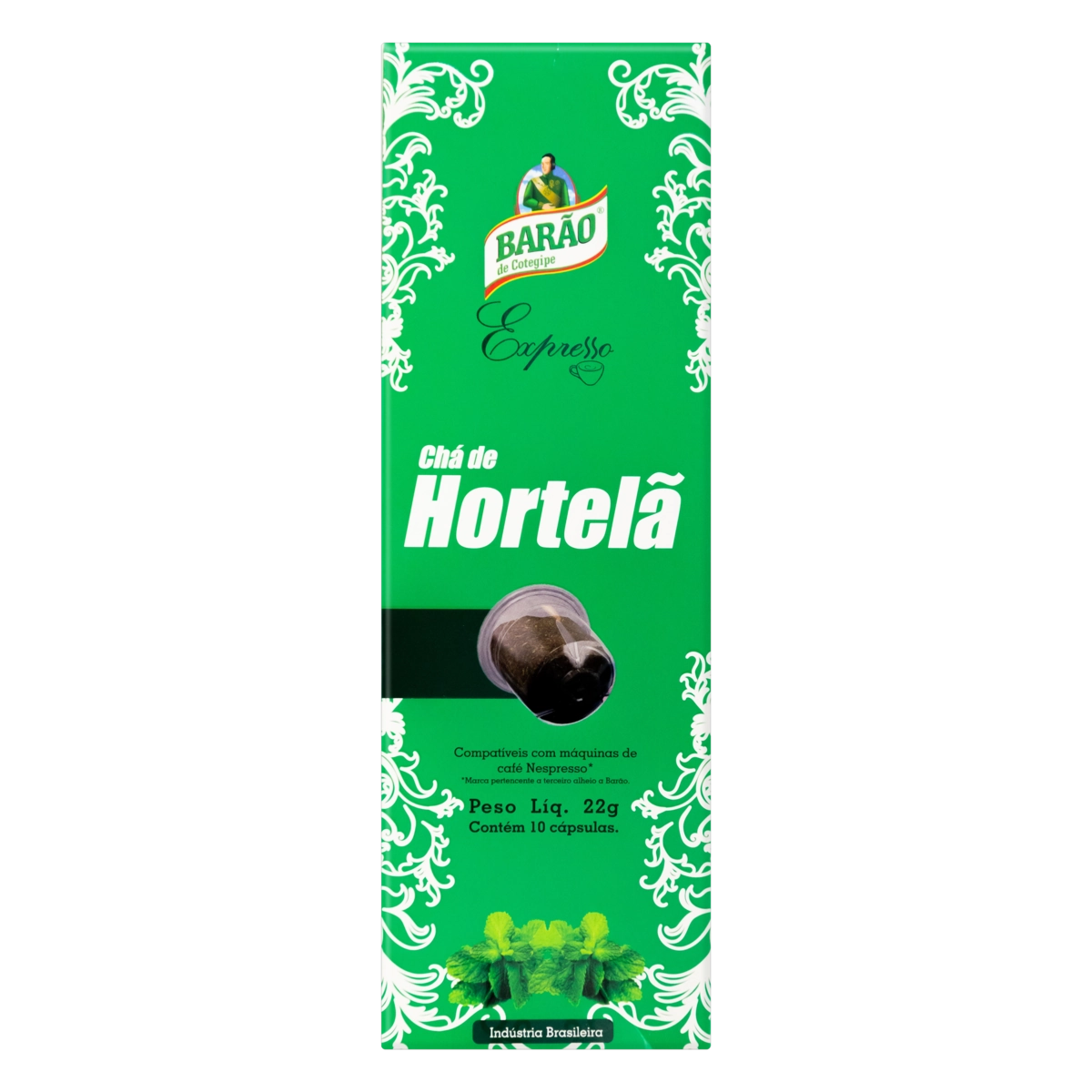 Chá Hortelã Cápsula Barão Expresso 10 cápsulas 22g