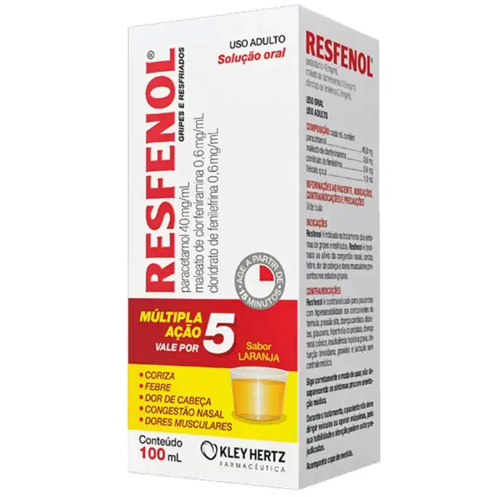 Resfenol Laranja Kley Hertz Caixa 100ml