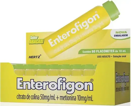 Enterofigon Sabor Abacaxi 50 Mg/ml 10 Mg/ml 60 Flaconetes Kelyhertz Similar