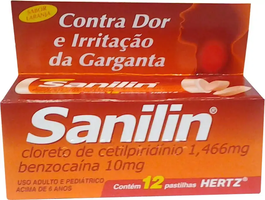 Sanilin Sabor Laranja 10 Mg 1,466 Mg 12 Pastilhas Kelyhertz Similar