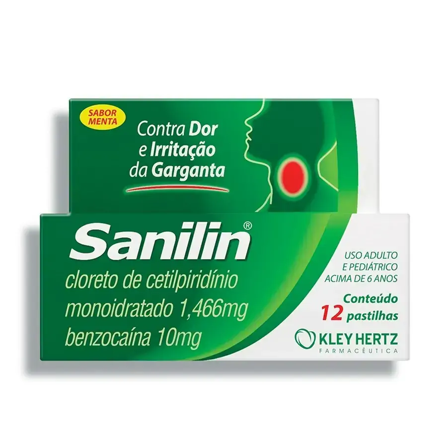 Sanilin Menta Kley Hertz Caixa 12 Pastilhas