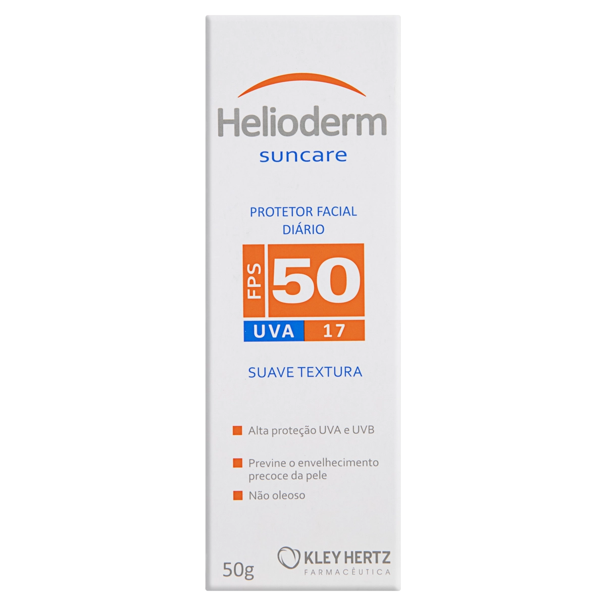Protetor Solar Facial Toque Seco Fps 50 Helioderm Caixa 50g