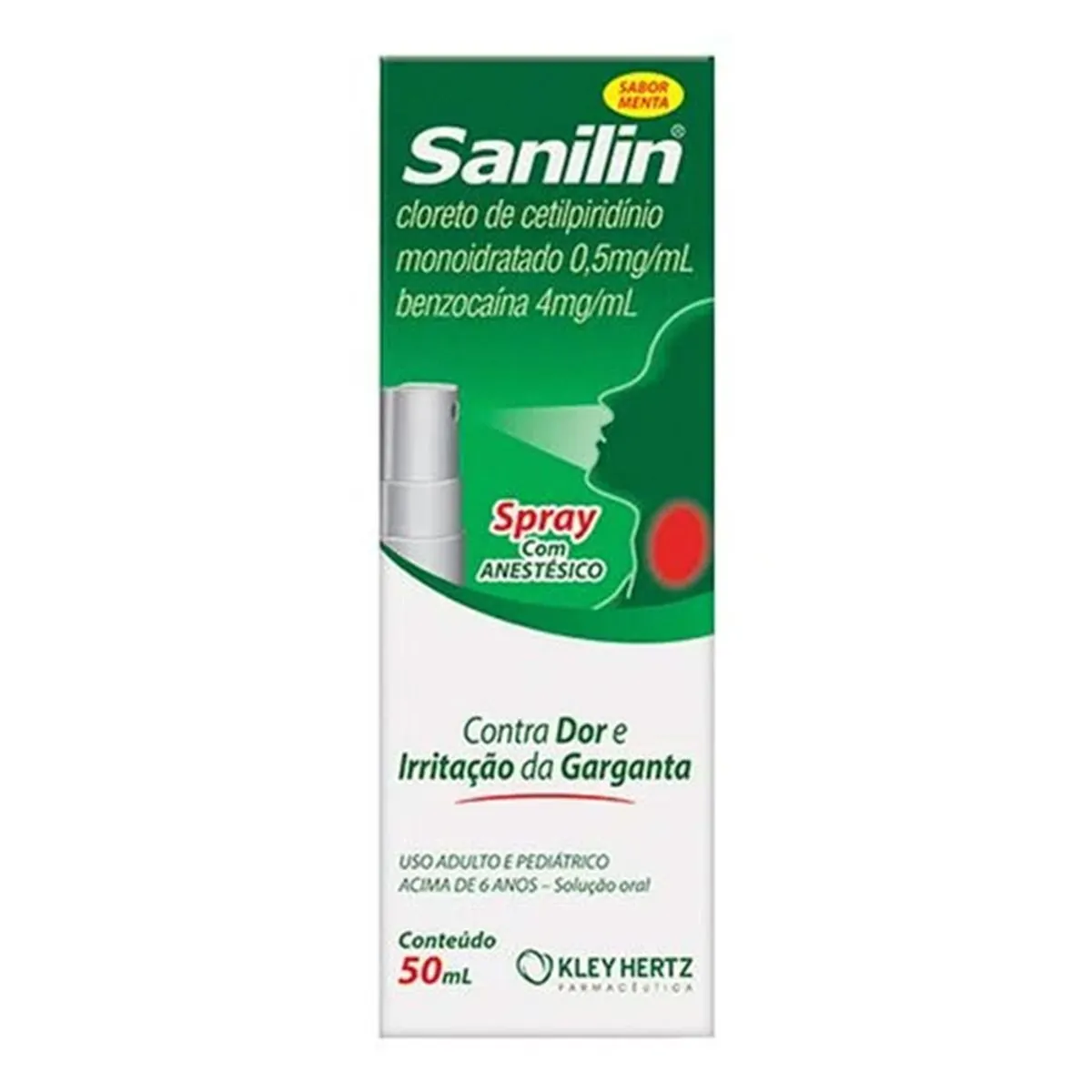 Sanilin Spray Menta Kley Hertz Caixa 50ml