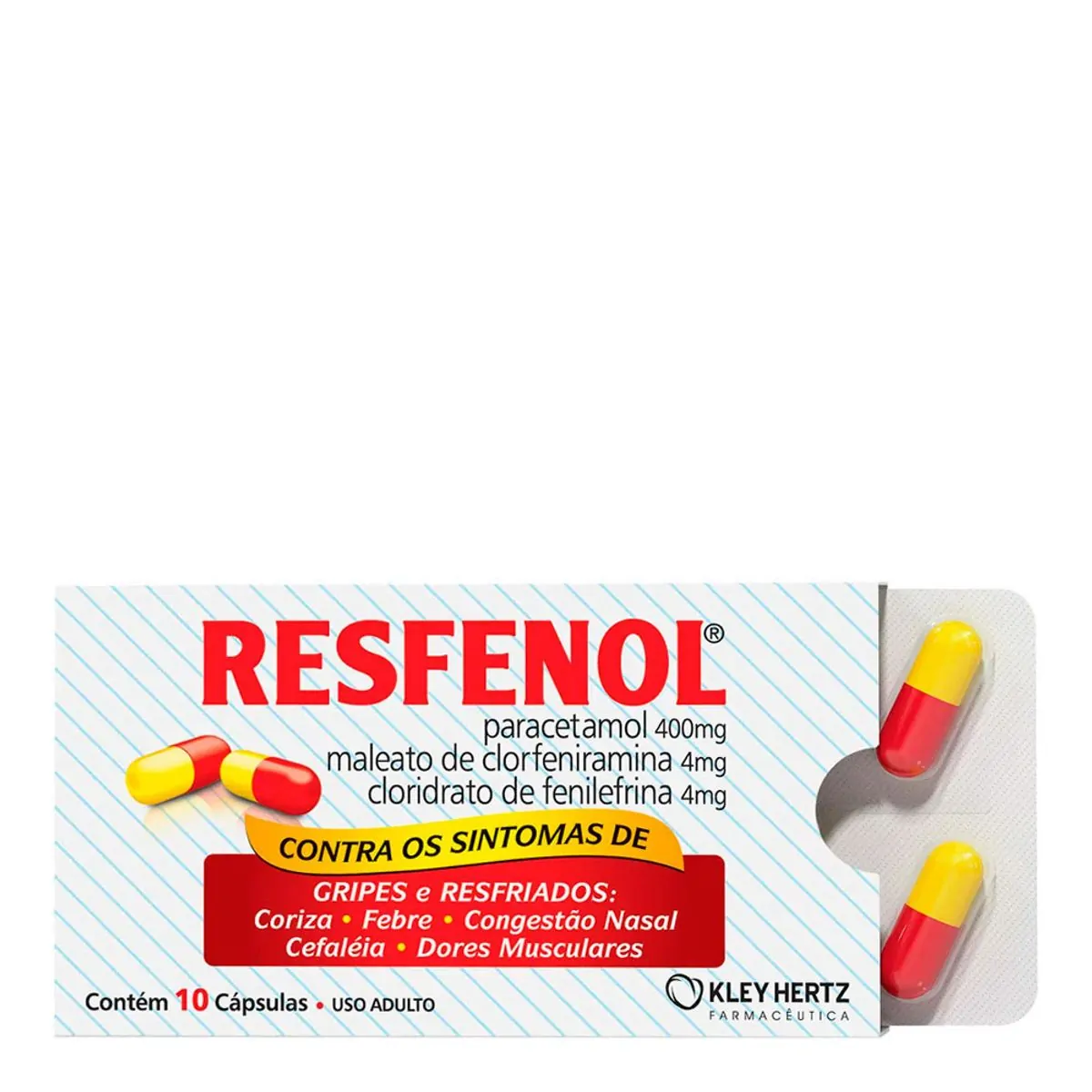 Resfenol Kley Hertz Caixa 10 Cápsulas