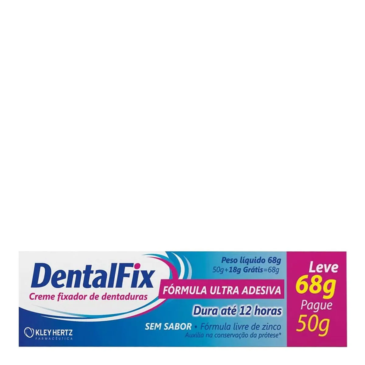 Dentalfix Creme Adesivo Sem Sabor L 68G P50G - Kley Hertz
