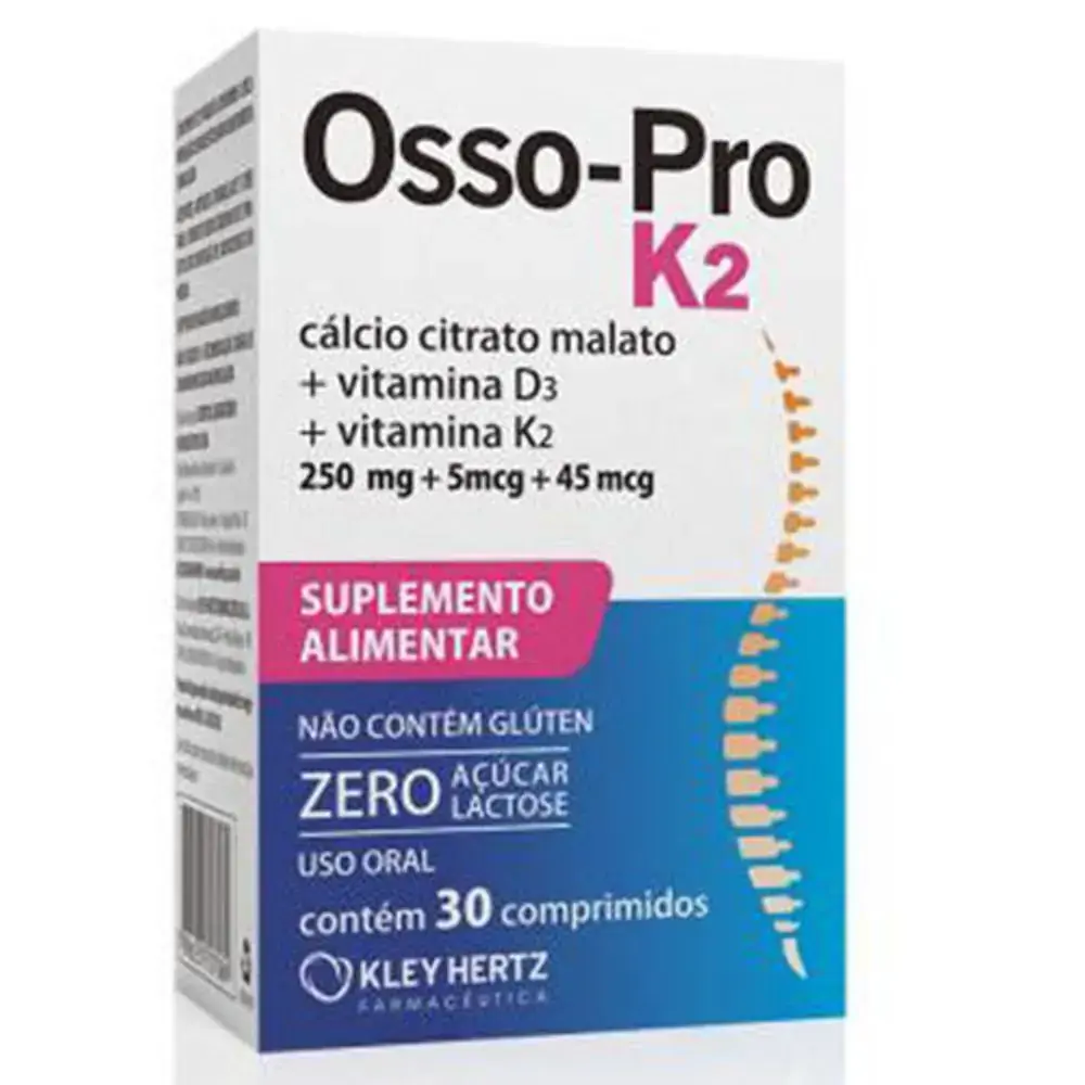 Osso-Pro K2 Caixa Com 30 Comprimidos Kley Hertz