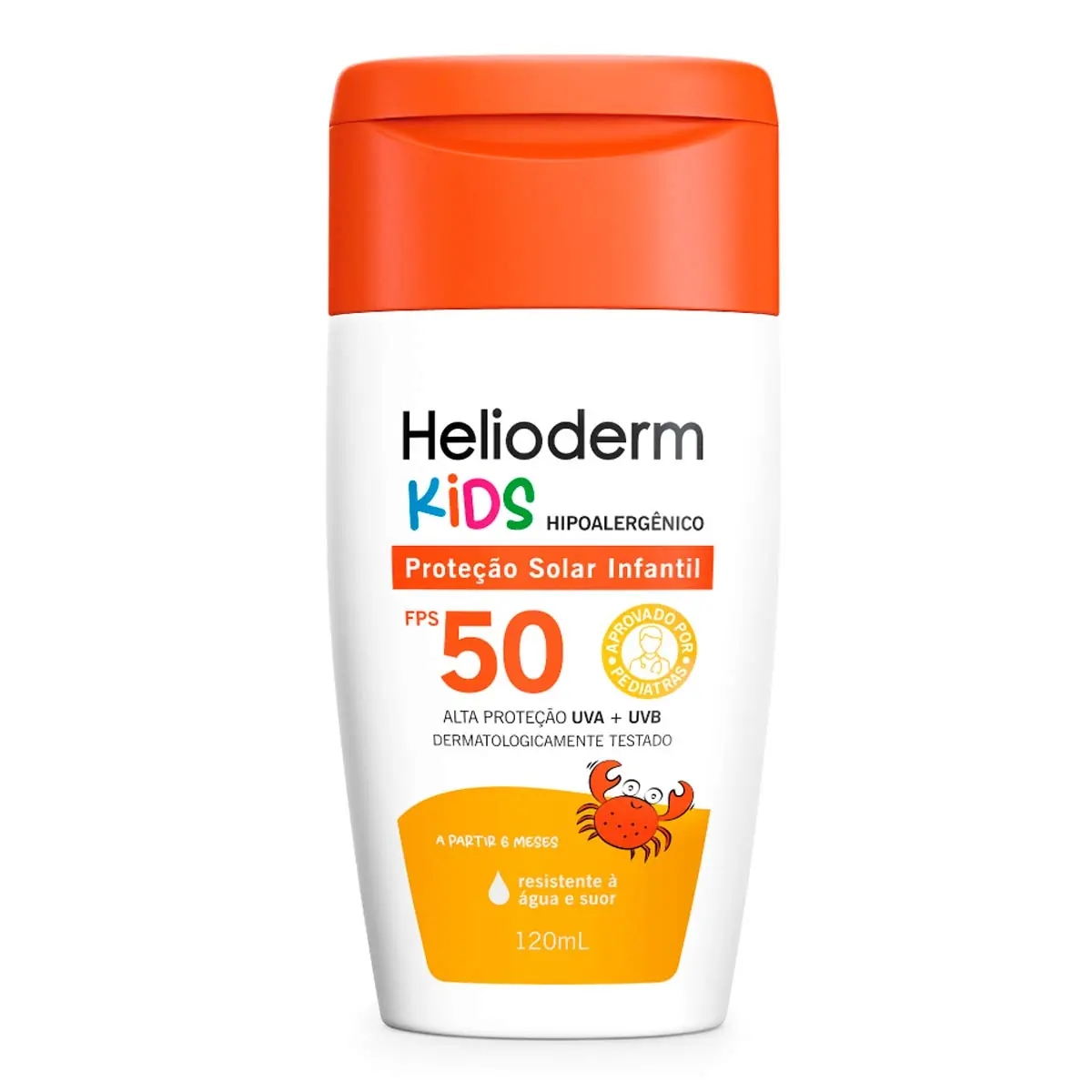 Protetor Solar Infantil Fps 50 Helioderm Kids Frasco 120ml