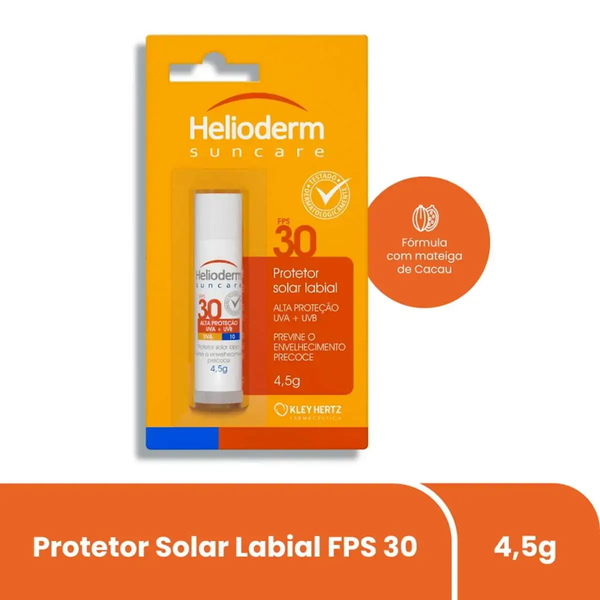 Protetor Solar Labial Helioderm FPS30 4,5g